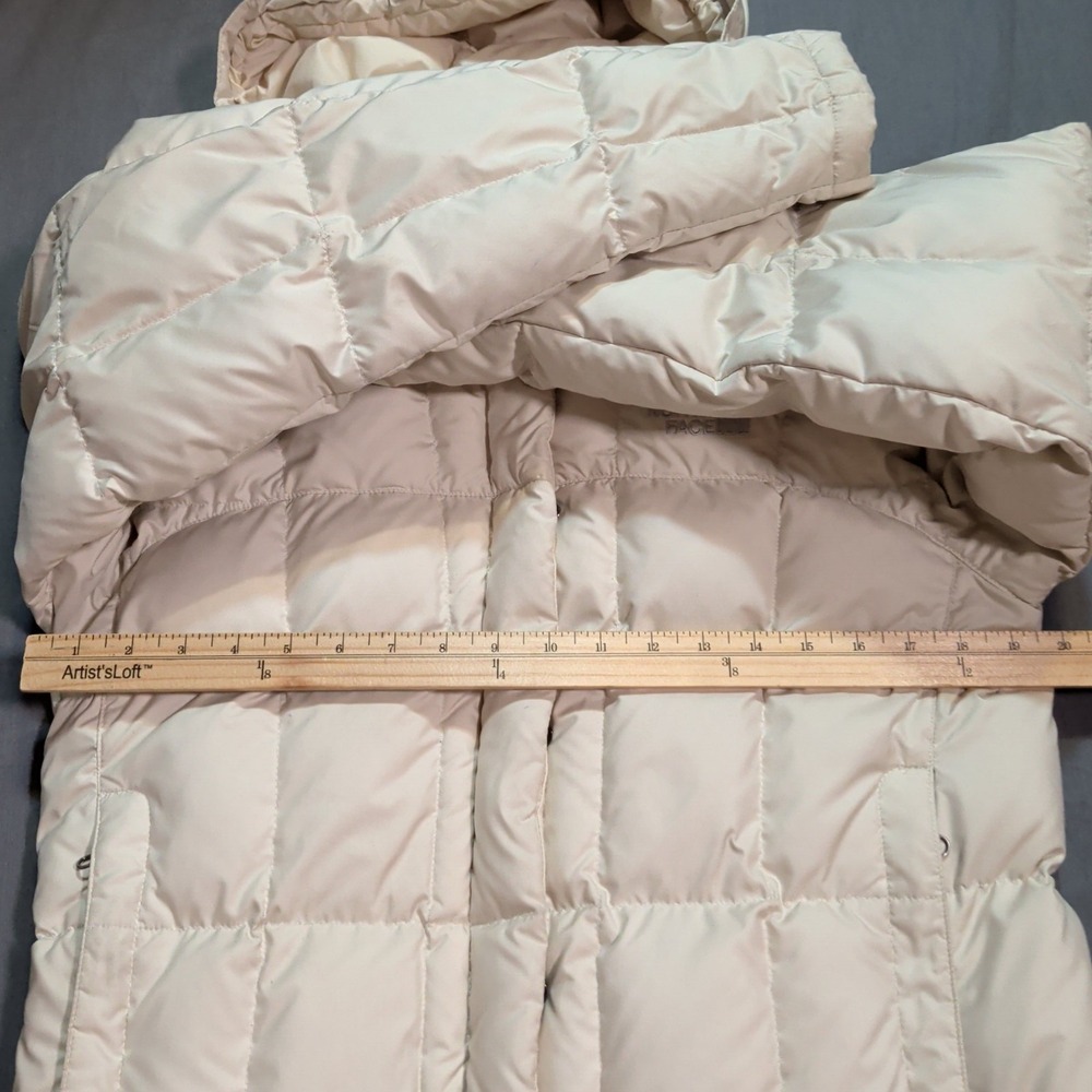 The North Face Metropolis 550 Down Parka Jacket Womens Size M White Long Quilted - Picture 12 of 15